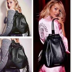 Black fringe Victoria Secret bag